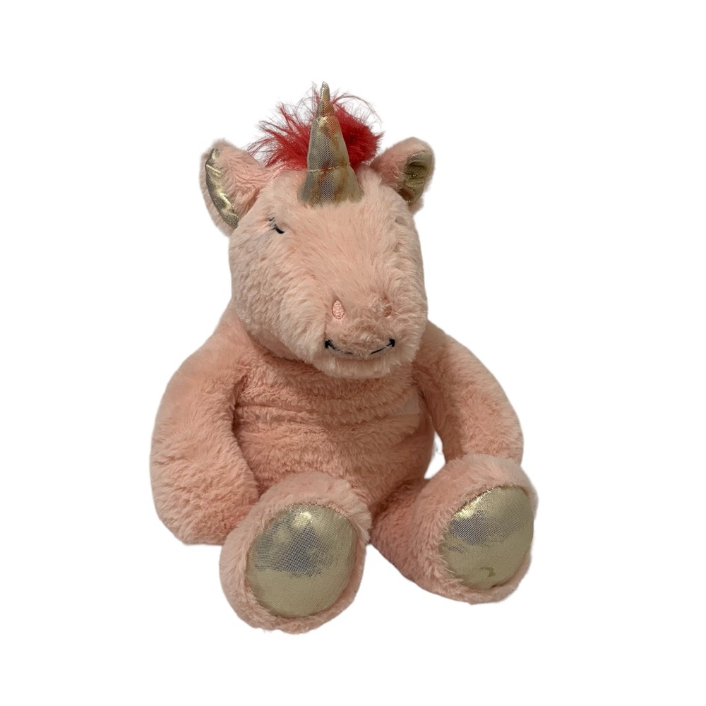 Aroma Home Unicorn Hot Hugs Plush Microwave Warm Heat Pad Pink 16"